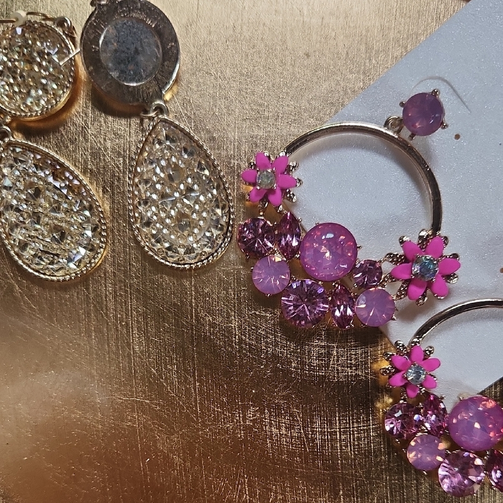 Colorful Statement Earrings Set - image 3